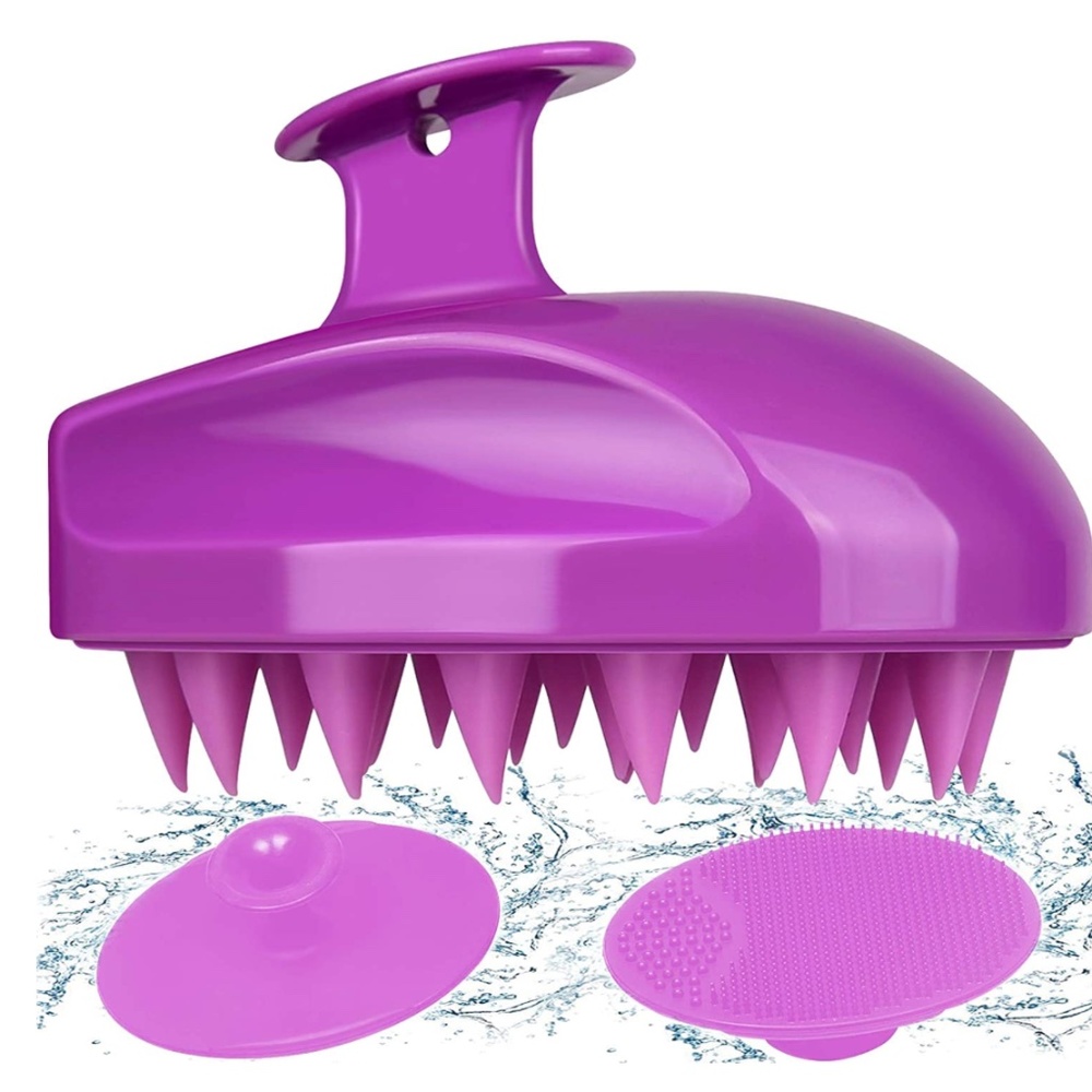 NEW 3 in 1 Facial Cleansing Brush, Wet and Dry Shampoo Brush Scalp Massage Brush